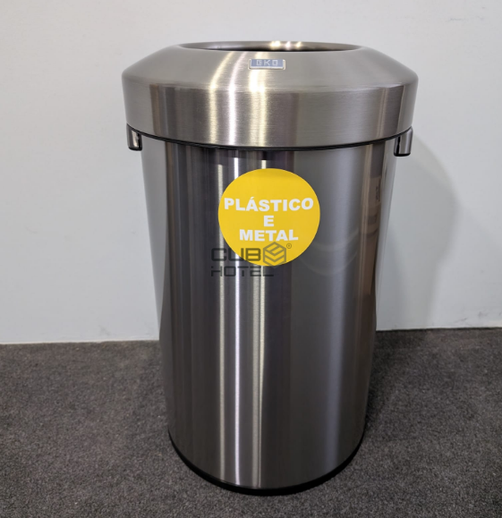 Cubo Urban de Acero Inoxidable Cepillado, 3X50 Litros, Antihuellas